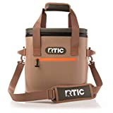 RTIC Soft Cooler 20, Tan, Insulated Bag, Leak Proof Zipper