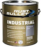 Rust Bullet Industrial (Gallon) - Rust Inhibitor Paint, Industrial Strength Protective Coating UV Resistant - No Topcoat Needed - Metallic Grey