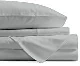 Pure Egyptian King Size Cotton Bed Sheets Set (King, 1000 Thread Count) Silver Bedding and Pillow Cases (4 Pc)  Egyptian Cotton Sheets King Size Bed- Sateen Sheets - 15 Deep Pocket King Sheets