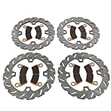 Race Driven Front & Rear RipTide Brake Rotors & Brake Pads for Polaris RZR Razor 1000 XP EPS HL 4 High Lifter RS1