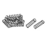 uxcell Compression Spring,304 Stainless Steel,6mm OD,0.8mm Wire Size,20mm Free Length,Silver Tone,10Pcs