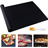 Grill Mat Oven Liner 70"x16" Non-Stick Reusable Barbecue BBQ Mat, Cut to Any Size, for Gas Grill, Charcoal, Electric Grill, Electric Oven, Heat Resistant