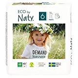 Eco by Naty Pull Ups - Hypoallergenic and Chemical-Free Pants, Highly Absorbent and Eco Friendly Pull Ups for Boys and Girls (Size 6  18 Count)