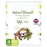 Natural Blossom Easy Pull-up Diaper Pants, Size 6 (33 lbs and Over) Super Soft Hypoallergenic Ultra-Slim, 80 Count (20ea*4packs)