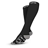 Go2Socks Compression Socks for Men Women Nurses Runners 20-30mmHg Medical Stocking Athletic (Black,M)