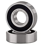 XiKe 2 Pcs 6202-2RS Double Rubber Seal Bearings 15x35x11mm, Pre-Lubricated and Stable Performance and Cost Effective, Deep Groove Ball Bearings.