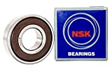 Nsk Bearings (2 Pack) NSK 6202DDU 6202-2RS 15X35X11mm Double Rubber Seal Bearings Made in Japan-Deep Groove Ball Bearings