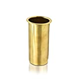 MARINE CITY Brass 3 Inches x 1 Inches Strong and Sturdy Fine Finish Drain Tube Easy Functional Design for Boat Water Marine Transom Motor Well Livewell Baitwell Yacht Kayak Marine (3 Inches x 1 Inch)
