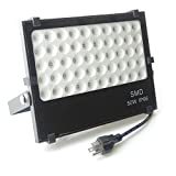 QUANS 110V 50W Slim Waterproof Ultra Violet UV LED Flood Black Light Blacklight for Party Supplies, Glue Curing, Neon Glow, Glow in The Dark, with US Plug