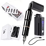 Solong Tattoo Pen Kit Rotary Tattoo Gun Machine with Wireless Tattoo Power Supply 50Pcs Cartridge Tattoo Needles EM128KITPRD50-1-US