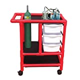 MJM International R1010-3TW Crash Cart, 75 oz Capacity, 36.5" Height x 31.5" Length x 20" Width, Red