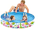 Taylor Toy Kiddie Pools - Round Plastic Pool for Kids, Toddler & Baby - Easy Non Inflatable Snapset Kid Pool - Small Collapsible Shell Swimming & Wading Pool for Backyard Play (3ft x 10 inch, 59 Gal)