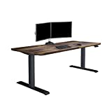 Vari Electric Standing Desk 72" x 30" (VariDesk) - Sit Stand Desk for Home or Office - 4 Programmable Height Settings - Powerful Dual Motor Adjustable Desk with Sturdy Steel Legs - (Reclaimed Wood)