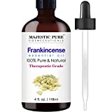 MAJESTIC PURE Frankincense Essential Oil, Therapeutic Grade, Pure and Natural Premium Quality Oil, 4 fl oz