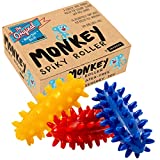 The Original Monkey Spiky Sensory Rollers (Pack of 3) - Unbreakable Fidget Toys / Sensory Toy - BPA / Phthalate / Latex-Free - Excellent Monkey Fidgets - by Impresa