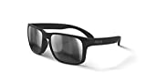 Satin Touch Black Sport with Silver Mirror Polarized lens