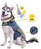 Cozy Vest 3-in-1 Dog Anxiety Vest Music & Aromatherapy Coat Relaxing Sound & Essential Oil Scent Canine Stress Relief Fireworks Thunder Separation Shirt Jacket Thunderstorm (Gray, M [26-40 Lbs])