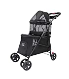 PETIQUE Pet & Pets Double Decker Pet Stroller - Black