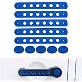 Side Door handle insert Grab Handle & Push Button Knobs Cover Trim Fit for Jeep Wrangler JK JKU 2007-2018 (Blue)