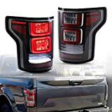 VLAND Led Tail lights Compatible with Ford F-150/ Raptor 2015-2019 Factory Halogen Pickup Truck w/Red Turn Signal (Not Fit a XLT/Lariat, Factory with BLISS), Clear