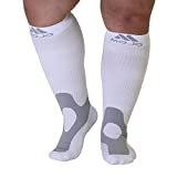 Extra Wide Calf Compression Socks 6XL - 20-30mmHg Wide Calf Compression Stockings White A601WH9