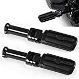 WOWTK Passenger Footpegs with support mounting Kit for Harley Davidson Softail 2018 2019 2020 2021 2022 Deluxe Fat Boy Heritage Sport Glide Softail Slim Street Bob Breakout models,Gloss Black