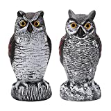 KKY 2 Packs Plastic Owl Bird, Can Drive Away Birds and Animals Away from The House, Garden, Swimming Pool
