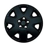 Topline Products C8086-15B Satin Black 15" ABS Wheel Cover | Universal Hubcap | High Impact Strength | Heat-Resistant | Pack of 4