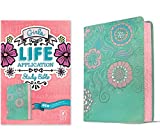 NLT Girls Life Application Study Bible (LeatherLike, Teal/Pink Flowers)