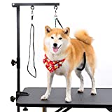 Breeze Touch Dog Grooming Table Arm - 35 Dog Grooming Stand with Clamp and Post, Loop Noose, No Sit Haunch Holder Grooming Restraint for Small & Medium Dogs