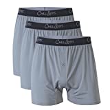 Chill Boys Performance Boxers 3 Pack - Cool, Soft, Breathable Mens Boxers. Luxury Moisture Wicking Underwear for Men. Plush Comfortable Boxer Shorts (Large, Performance Grey)