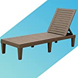 FORTUNO Chaise Lounge Chairs for Outside Pool| Adjustable Outdoor Patio Sun Lounger, Waterproof Reclining Tanning Chair for Garden Deck Poolside Sun Bathing, Easy to Assemble, 330 Lbs Weight Capacity