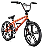 Mongoose Legion Mag Freestyle Sidewalk BMX Bike for-Kids,-Children and Beginner-Level to Advanced Riders, 20-inch Wheels, Hi-Ten Steel Frame, Micro Drive 25x9T BMX Gearing, Orange