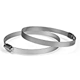 AC Infinity Stainless Steel Duct Clamps, 4-Inch (Pack of 2) for Ducting, Heating, Cooling, Exhaust, Ventilation