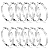 Twdrer 12 Pack 4" 304 Stainless Steel Duct Clamp Worm Gear Adjustable 91mm-114mm Hose Clamp,Pipe Clamp Dryer Vent Clamp Thumb Screw Clamps for Plumbing,Mechanical