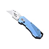 Amazon Basics Folding Utility Knife - Lightweight Aluminum Body with Holster