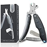 Dog Nail Trimmer for Anxiety Sensitive Dog, Quiet Sharpest Smoothest Dog Nail Clippers for Extra Large Medium Small Size Breed, Heavy Duty Metal Dog Nail Trimmers for All Dogs with Thick Toenail