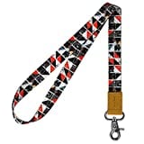Lanyard for Keys ID Badges, RopeTon Long Neck Lanyard Strap Key Chain Holder for Men and Women Wallets ID Holder Keychains Car Keys, Card Holder, Whistle, Keychain, Wallet, Phone Bags (F)