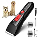 DOGCAREDogGroomingClippersKit-2 ModesLowNoise,CeramicDetachableBlade,ProfessionalCordlessRechargeableDogHairClippers for GroomingHairTrimmerforSmall Large Dogs,Cats,Pets