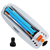 GRNTEK - Oscillating Sprinkler for Large Garden & Lawn Areas - with Turbo Motor and Quick Connector for up to 5000 SQ FT (465m) - Rectangular Lawn Bar Sprinkler for Garden Irrigation