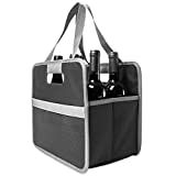 Swag Bags 6-8 Wine Bottle Carrier Drinks Holder Bag Tote Multiuse Grocery Foldable Gift Reusable Heavy Duty with Straps Storage Picnic