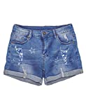 LookbookStore Denim Shorts Women Jean Shorts for Women Trendy Blue Jean Shorts Women High Waist Ripped Jean Shorts for Women Cuffed Denim Shorts for Women Casual Denim Shorts Womens Star Denim Shorts