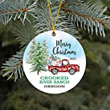 2021 Christmas Ornament Tree Any State Crooked River Ranch Oregon Holiday Christmas Family & Friends Funny Gift Xmas Tree Decoration Home Decor MDF Plastic 3"