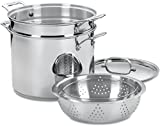 Cuisinart 77-412P1 Piece 12-Quart Chef's-Classic-Stainless-Cookware-Collection, Pasta/Steamer Set (4-Pc.)