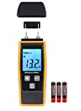XRCLIF Wood Moisture Meter with Backlight, Handheld Digital Moisture Detector Tester Meter for Firewood Moisture Cement Mortar, Humidity Meter for Wood, Timber Water Content Detector