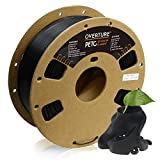 OVERTURE PETG Filament 1.75mm, 3D Printer Filament, 1kg Filament (2.2lbs), Dimensional Accuracy 99% Probability +/- 0.03 mm, Fit Most FDM Printer (Black (1-Pack))