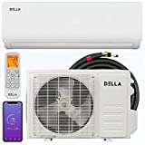 DELLA 9,000 BTU Mini Split Air Conditioner & Heater Ductless Inverter System, 20 SEER, 8 HSPF Energy Efficient Unit with 1 Ton Heat Pump, Pre-Charged Condenser, Cools Up to 450 Sq. Ft. Full installation 16.4 ft kit included