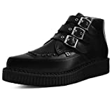 T.U.K. Shoes A9325 Unisex-Adult Boots, Black TUKskin 3-Buckle Pointed Creeper Boot - US: Mens 6 / Womens 8