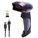 Wireless Handheld Barcode Scanner BEVA 2-in-1 Wired Bar Code Reader 2.4GHz Wireless & USB 2.0 Wired Handheld Bar Code Scanner 1D Laser Barcode Reader for POS PC Laptop and Computer