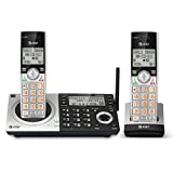 AT&T CL83207 DECT 6.0 Expandable Cordless Phone with Smart Call Blocker, Silver/Black with 2 Handsets